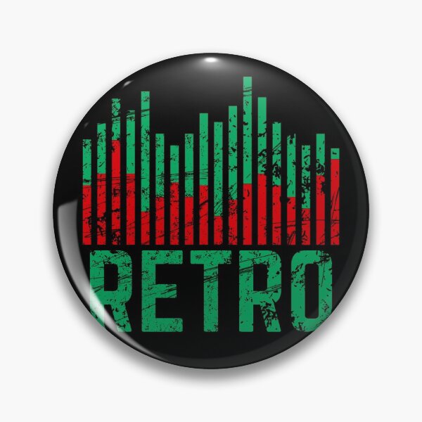 Item preview, Retro Colour Sound Level Bar Green and Red Distressed designed and sold by 133DandC.