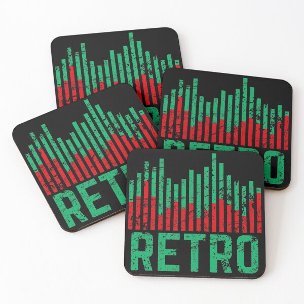 Item preview, Retro Colour Sound Level Bar Green and Red Distressed designed and sold by 133DandC.