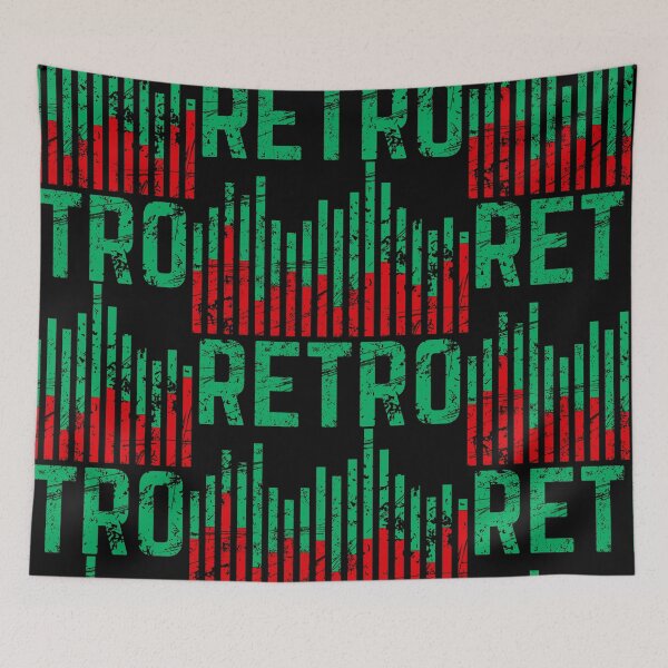 Item preview, Retro Colour Sound Level Bar Green and Red Distressed designed and sold by 133DandC.