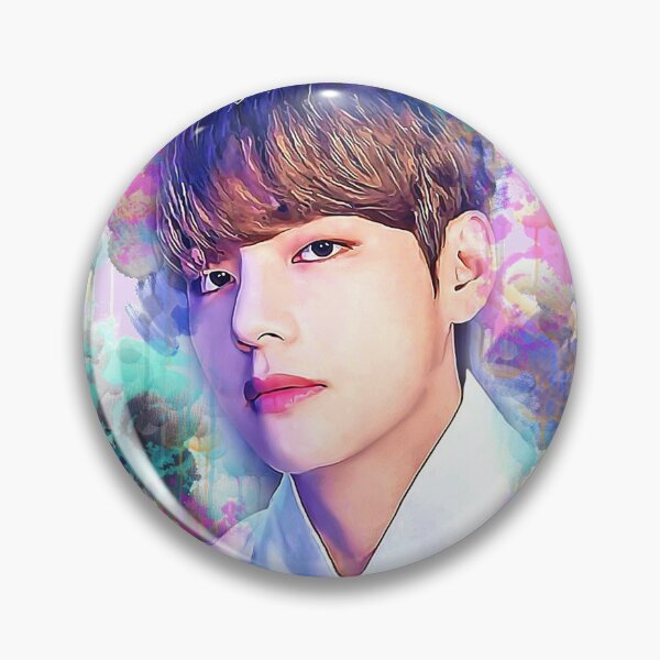 Item preview, BTS Taehyung "V" colorful art designed and sold by Lajibolalaa.