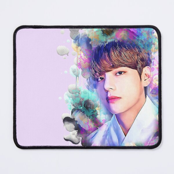 Item preview, BTS Taehyung "V" colorful art designed and sold by Lajibolalaa.