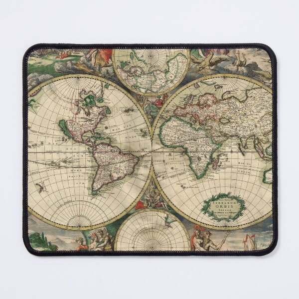 Item preview, 1689 Antique World Globe Map designed and sold by Rainbows Galore.