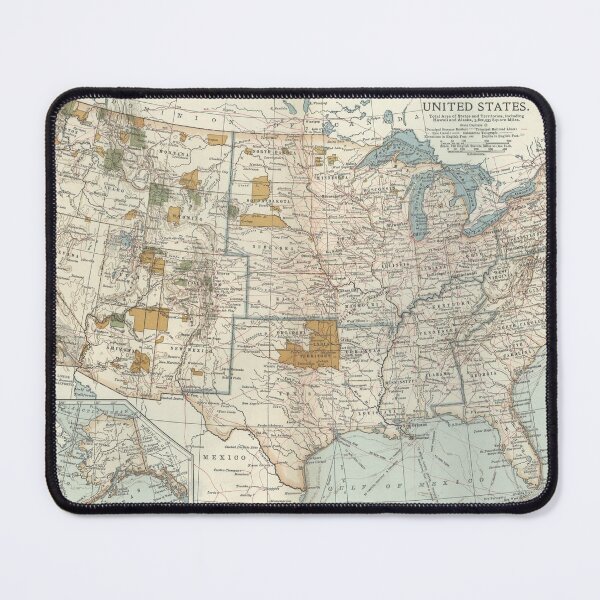 Item preview, Antique United States Map designed and sold by Rainbows Galore.