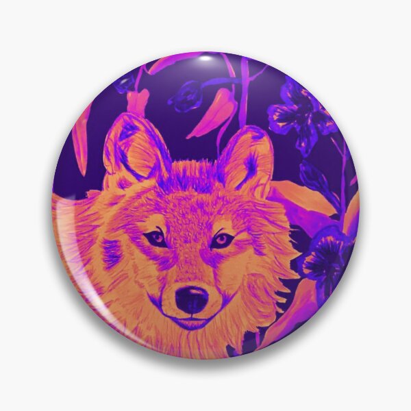 Artikelvorschau, Wilder Wolf in Pink entworfen und verkauft von ACanvasaDay.