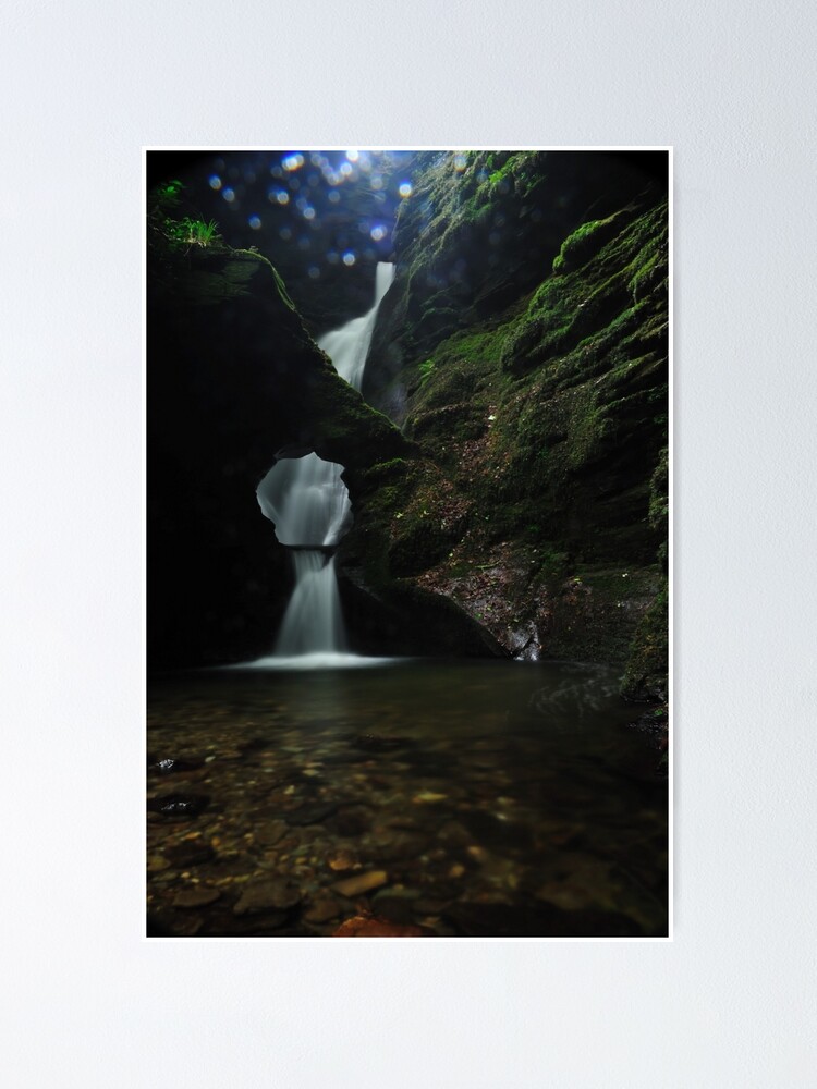 Thumbnail 2 of 3, Poster, Nectans Glen Waterfall designed and sold by Paul Eden.
