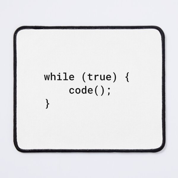 Item preview, JavaScript - While True Code (Inverted) designed and sold by developer-gifts.