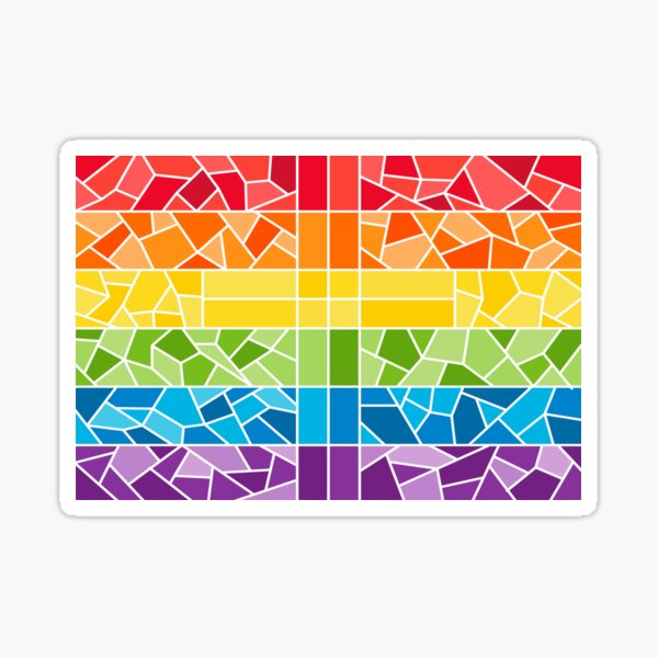 Rainbow Stained Glass Sticker