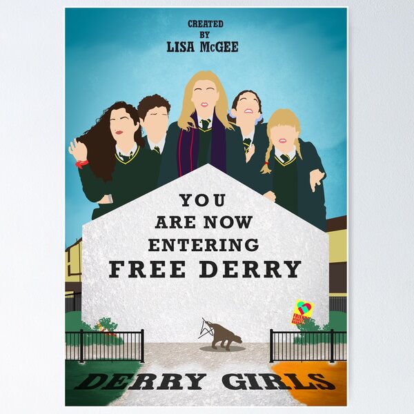 Item preview, Free Derry - Impresión minimalista designed and sold by yogiwynne.