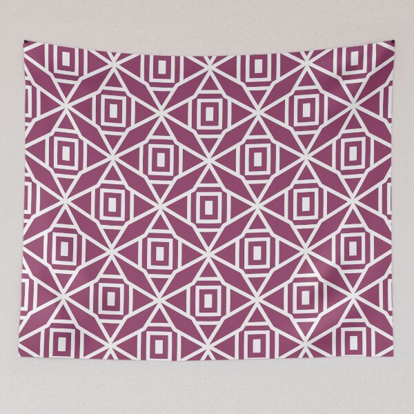 Item preview, Purple White Diamond Rectangle Shape Tile Pattern Pairs Sherwin Williams 2022 Popular Color Dynamo SW 6841 - Colour Trends - Trending Hue designed and sold by ColorOfTheYears.