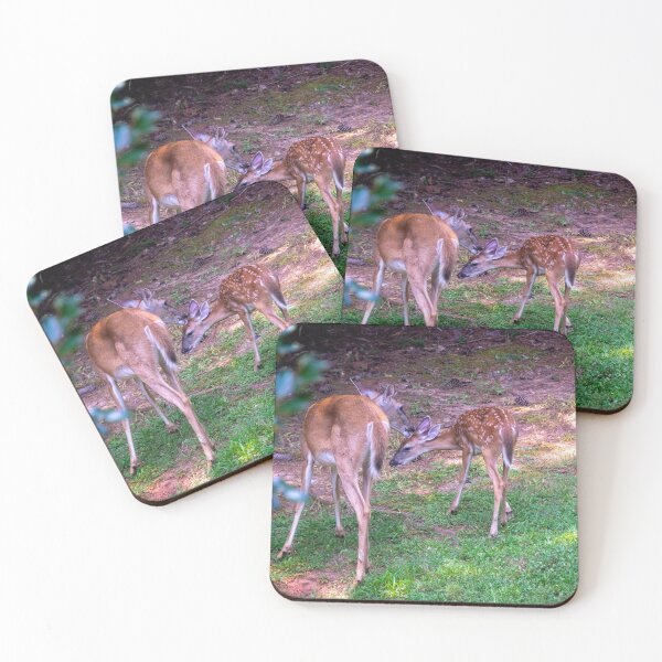Item preview, Mother Doe Deer Kisses Baby Fawn designed and sold by SafariByMarisa.