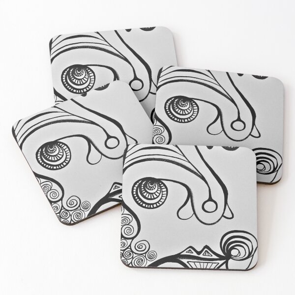 Item preview, Abstract Black and White Face designed and sold by Heather Labbe.