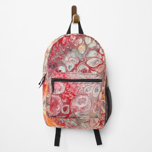 Item preview, Red Fossil Fantasy Acrylic Fluid Art designed and sold by ArtandSoulFluidArt.