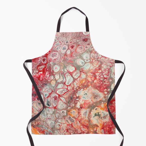 Item preview, Red Fossil Fantasy Acrylic Fluid Art designed and sold by ArtandSoulFluidArt.