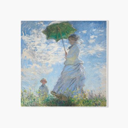 Woman with a Parasol Art Board Print