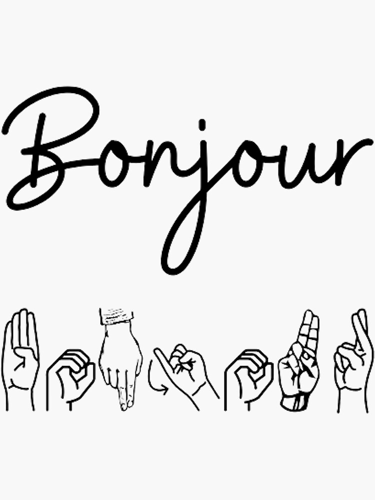 "Hello in Sign Language Deafness Awareness" Sticker for Sale by Redbubble