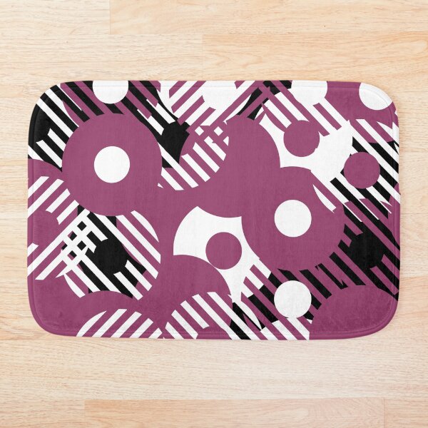 Item preview, Purple Black White Retro Circle Stripe Pattern Pairs Sherwin Williams 2022 Popular Color Dynamo SW 6841 - Colour Trends - Trending Hue designed and sold by ColorOfTheYears.