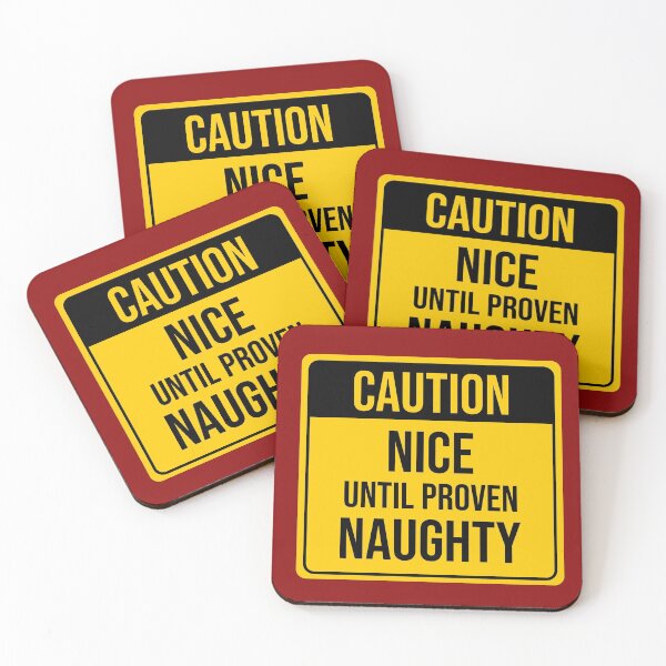 Item preview, Funny Christmas warning sign, naughty or nice designed and sold by DeliriousSteve.