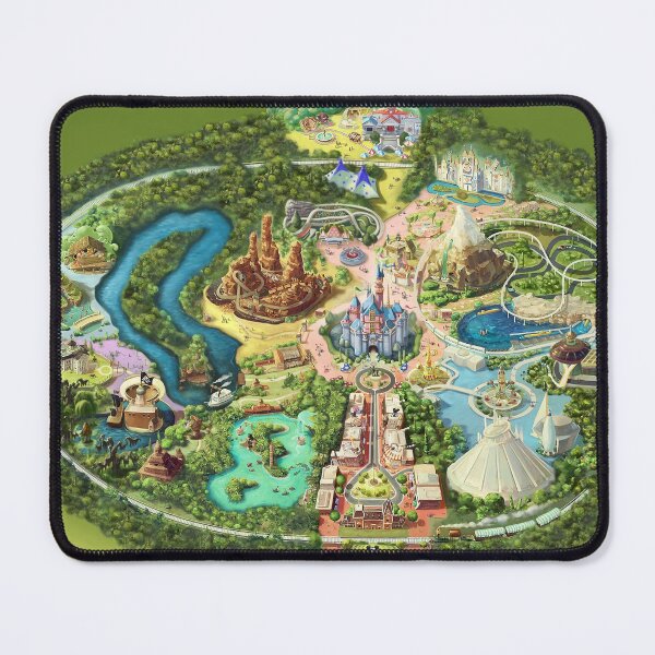 Item preview, Theme Park Colorful Map designed and sold by Rainbows Galore.