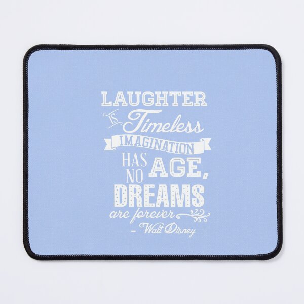 Artikelvorschau, Lachen ist zeitloses Zitat in Alice Blue entworfen und verkauft von Rainbows Galore.