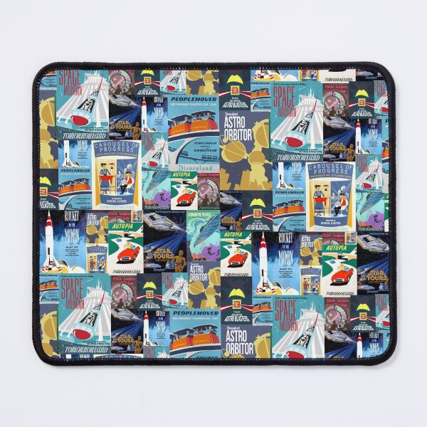 Item preview, Tomorrowland Theme Park Vintage Ride Attraction Posters designed and sold by Rainbows Galore.