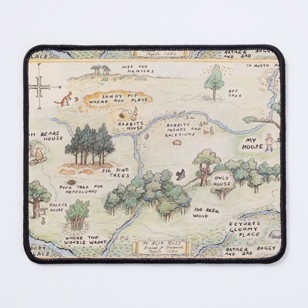 Item preview, Hundred Acre Wood Map designed and sold by Rainbows Galore.