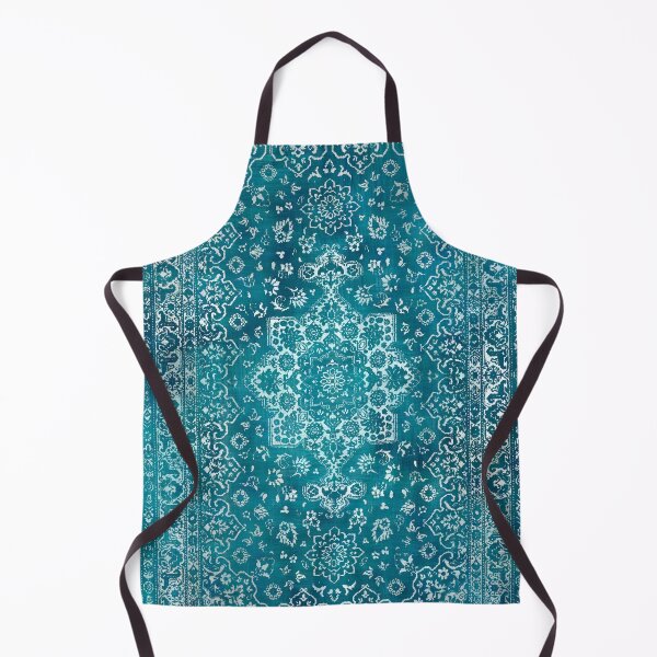 Item preview, PERSIAN CARPET MONOCHROME TEAL HEAVY DISTRESSED designed and sold by Octavia Soldani.
