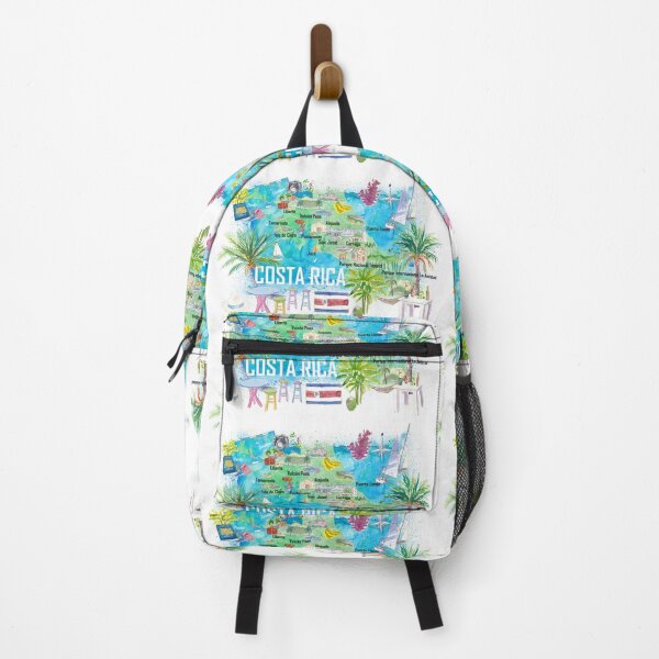 Item preview, Costa Rica Illustrated Travel Map with Roads and Highlights designed and sold by artshop77.