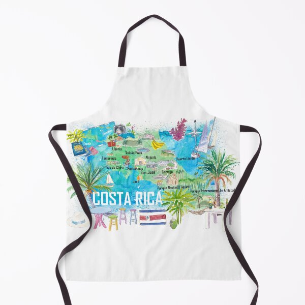 Item preview, Costa Rica Illustrated Travel Map with Roads and Highlights designed and sold by artshop77.