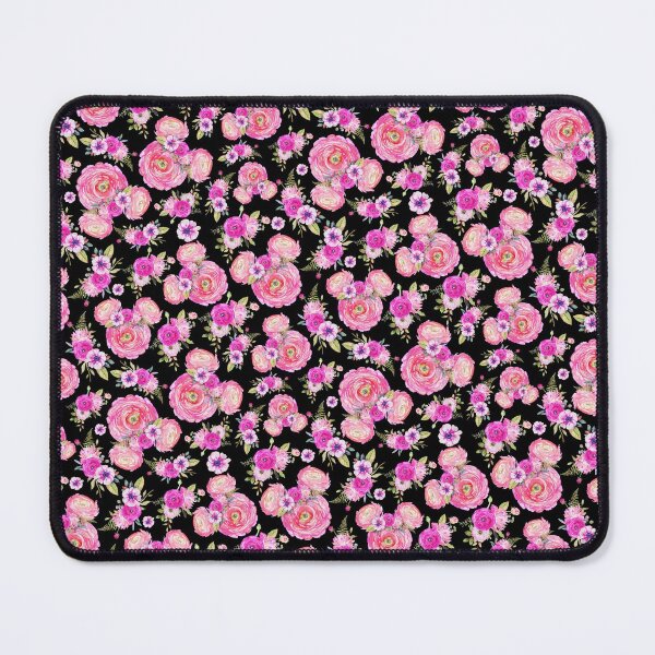 Item preview, Fuchsia Pink Floral Minnie Ears designed and sold by Rainbows Galore.