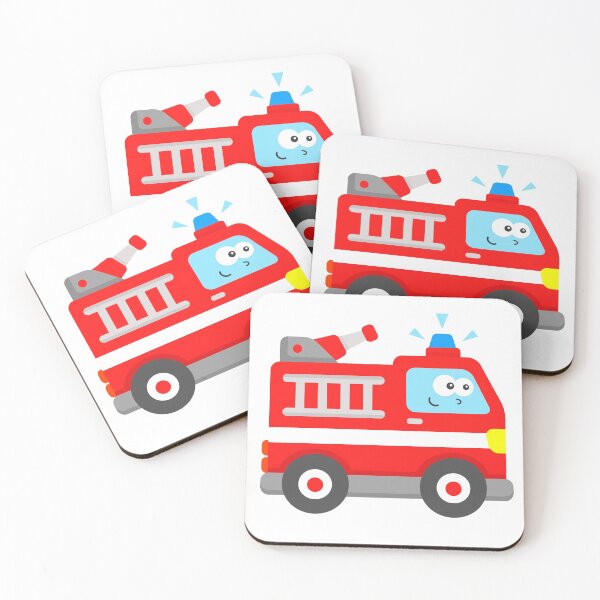 Item preview, Fire Engine Cute Firefighter Vehicle designed and sold by samshirts.
