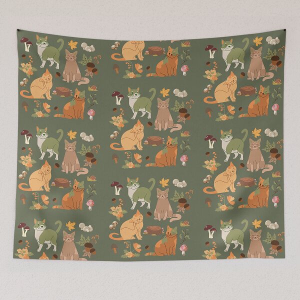 Item preview, Cute Autumn Cats | Fall Vibes | Pumpkin Patch Cats Collage designed and sold by MiaDelelai.