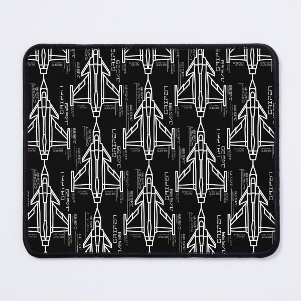 Item preview, Jas 39 Gripen, Jet Fighter Topview , Aircraft Draw in Geometric design designed and sold by ARTsPlural.