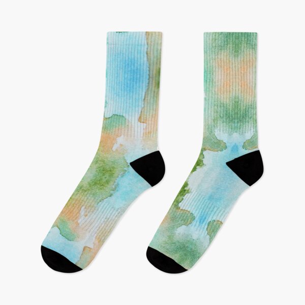 Item preview, Light blue and green abstract watercolor  designed and sold by Pauli-.
