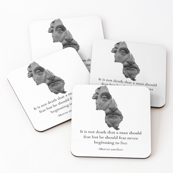Item preview, You Should Not Fear Death You Should Fear Never Beginning To Live Quote By Marcus Aurelius designed and sold by Amine-Creation.