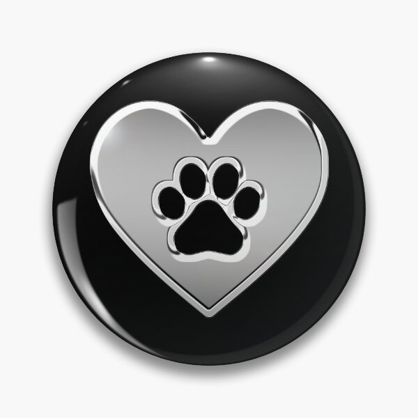Item preview, Chrome Metallic Dog Lover Heart  designed and sold by PrettyPage.