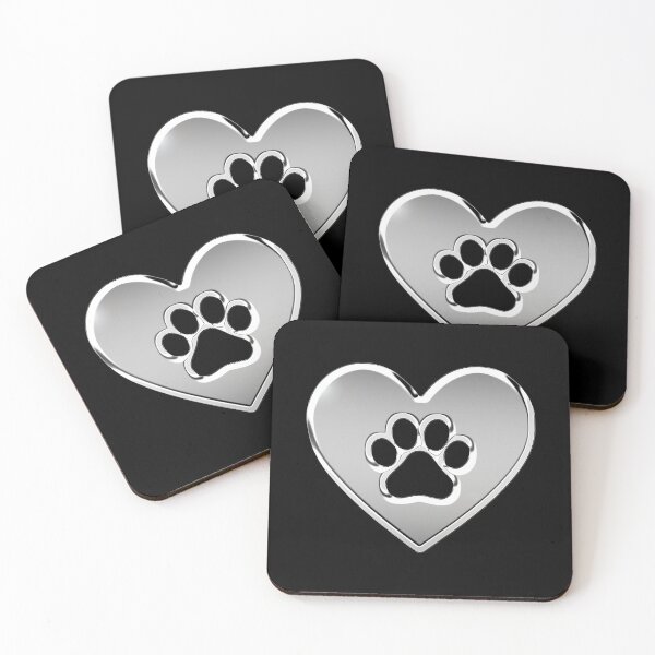 Item preview, Chrome Metallic Dog Lover Heart  designed and sold by PrettyPage.