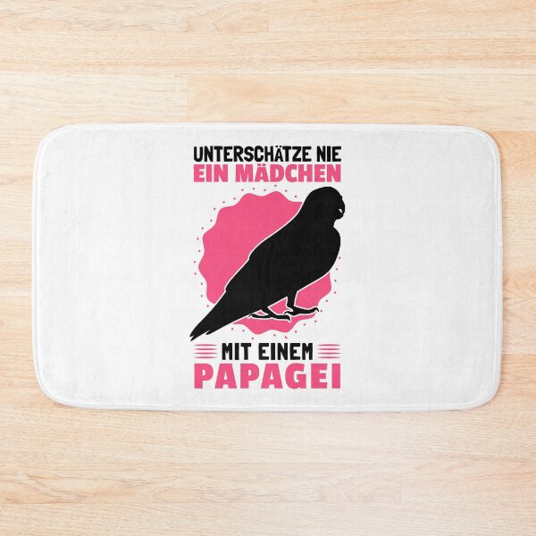 Item preview, Girl with African gray parrot bird parrot saying designed and sold by madgrfx.
