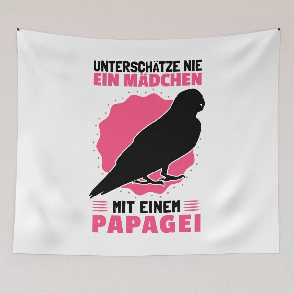 Item preview, Girl with African gray parrot bird parrot saying designed and sold by madgrfx.