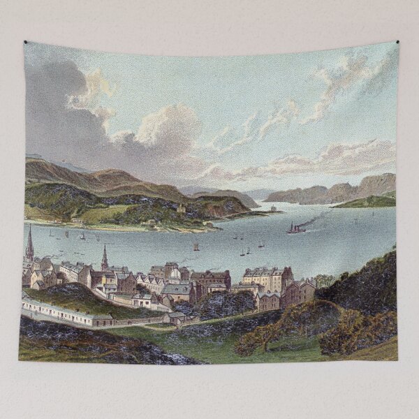 Item preview, Vintage Illustration of Oban Bay & Sound of Kerrera designed and sold by yourscotland.