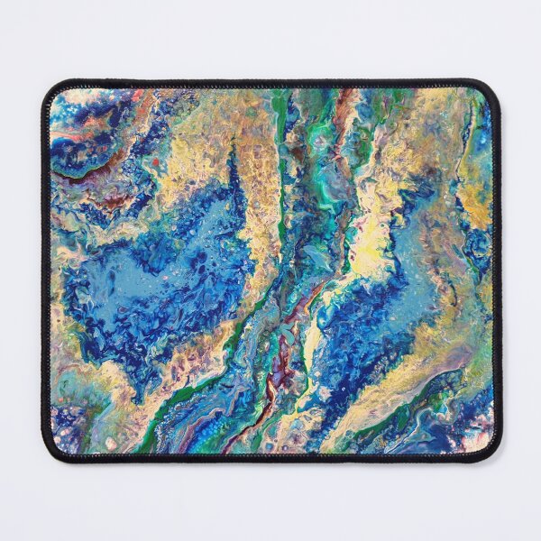 Item preview, Blue Geode abstract art designed and sold by ArtandSoulFluidArt.