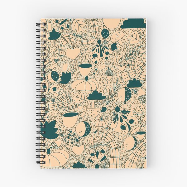 Item preview, Awesome Autumn Pattern - Dark Green & Peach designed and sold by AnArielleShop.