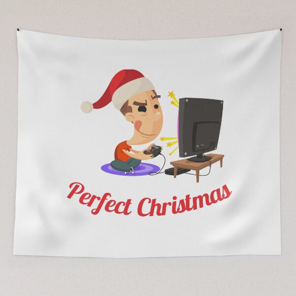 Item preview, Perfect Christmas - Boy Playing Videogames On Christmas designed and sold by PandaSoul.