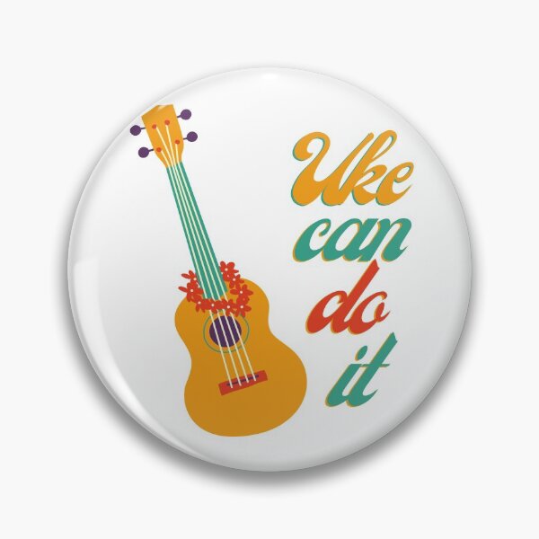 Item preview, Uke can do it, vintage motivational ukulele pun designed and sold by wynnriemusic.