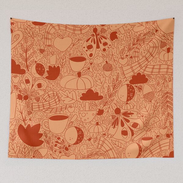 Item preview, Awesome Autumn Pattern - Red & Orange designed and sold by AnArielleShop.