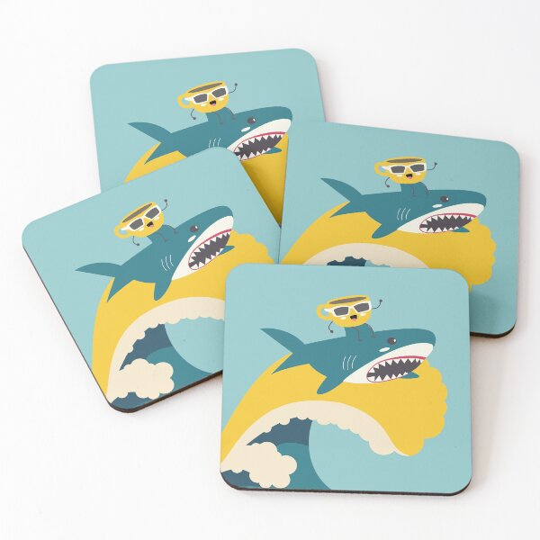 Item preview, Coffee Surf On Shark designed and sold by DAFIN.