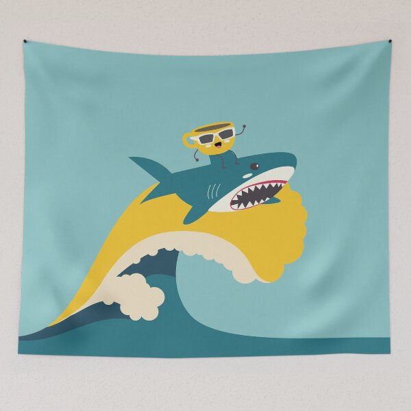 Item preview, Coffee Surf On Shark designed and sold by DAFIN.