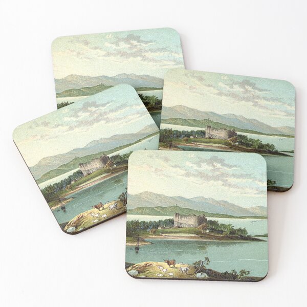 Item preview, Vintage Illustration of Dunstaffnage Castle & Loch Etive designed and sold by yourscotland.