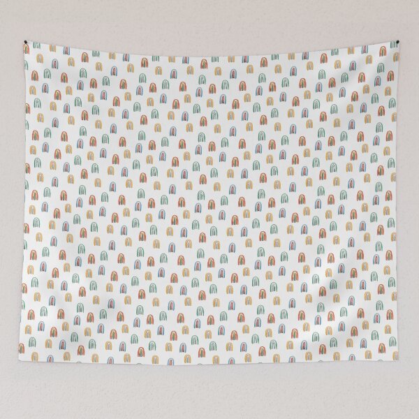 Item preview, clustered watercolor rainbows designed and sold by freeinthelines.