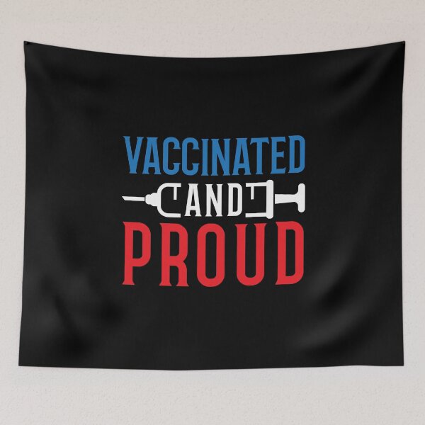 Item preview, Vaccinated and Proud Red White Blue designed and sold by Maria Garcia.