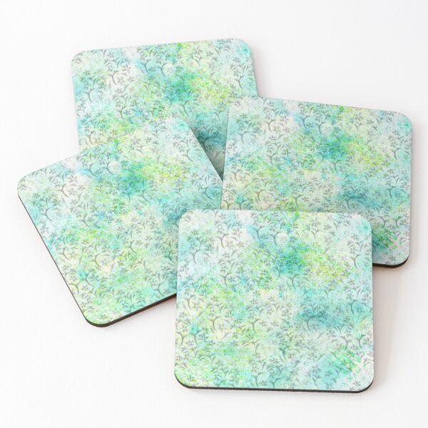 Item preview, Gray Floral on Blue and Green  designed and sold by MissMay5.